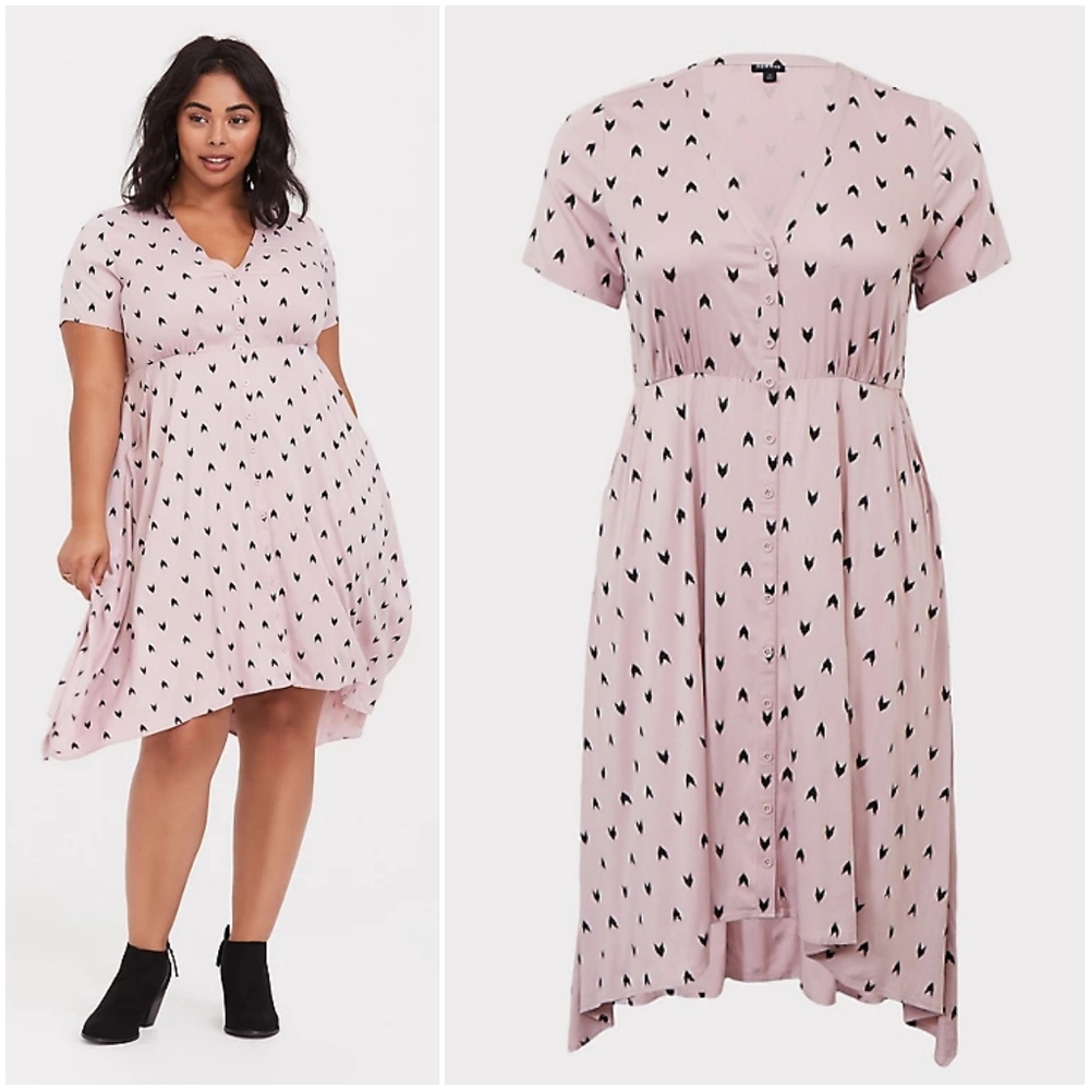 🆕 Torrid Mauve/Lilac Shirt Dress, size 2 (18/20)